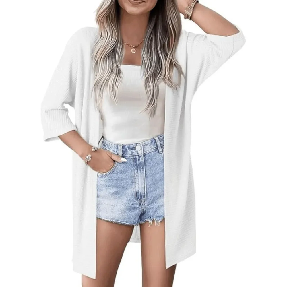 Womens 3/4 Sleeve Summer Cardigan - NWOT - XL